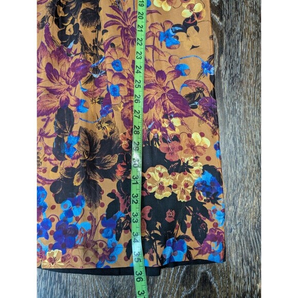 Anthropologie MAEVE Pintura 100% Silk Shift Dress Size XS Floral Short Sleeve - Picture 8 of 9
